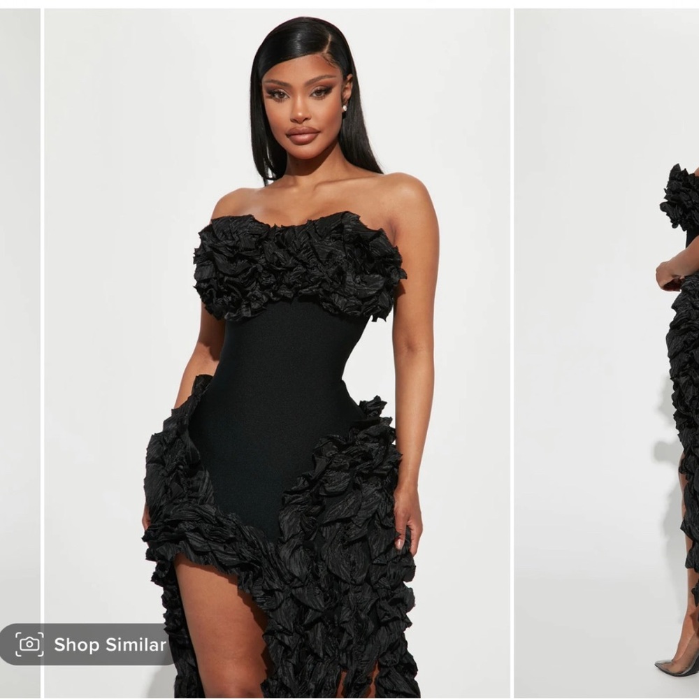 Fashion Nova Black Strapless Dress